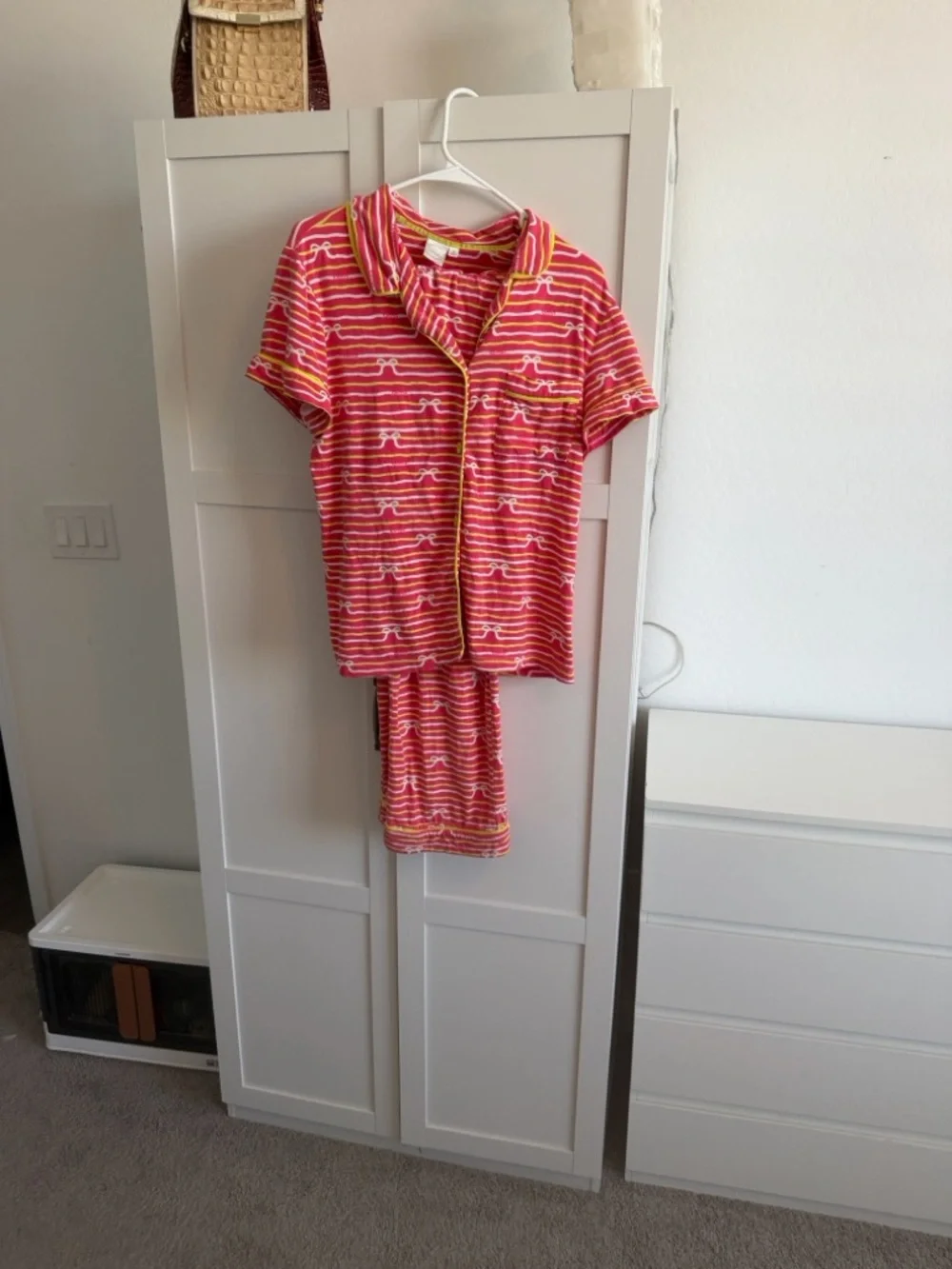 Disney Pink and Yellow Striped Minnie Jammie set - Picture 3 of 3